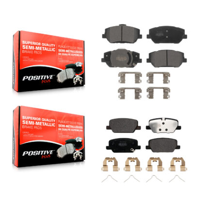 Front Rear Semi-Metallic Brake Pads Kit For 2019-2020 Hyundai Santa Fe KPF-100642