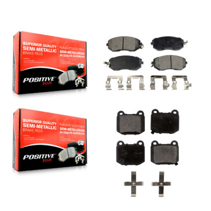 Front Rear Semi-Metallic Brake Pads Kit For 2017 Subaru BRZ Without Brembo Brakes KPF-100643