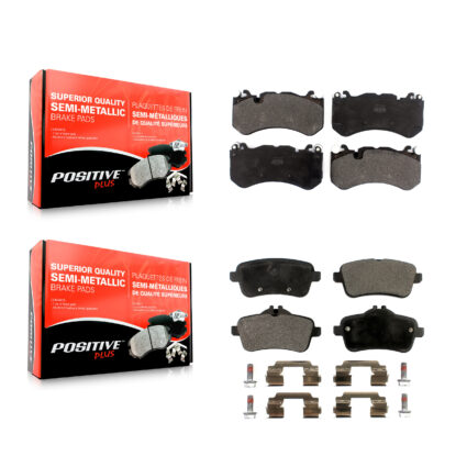 Front Rear Semi-Metallic Brake Pads Kit For 2014-2016 Mercedes-Benz GL63 AMG KPF-100663