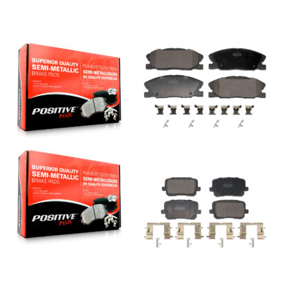 Front Rear Semi-Metallic Brake Pads Kit For Dodge Charger With 370mm Diameter Rotor KPF-100689