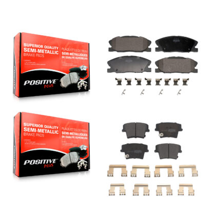 Front Rear Semi-Metallic Brake Pads Kit For Dodge Charger With 370mm Diameter Rotor KPF-100690