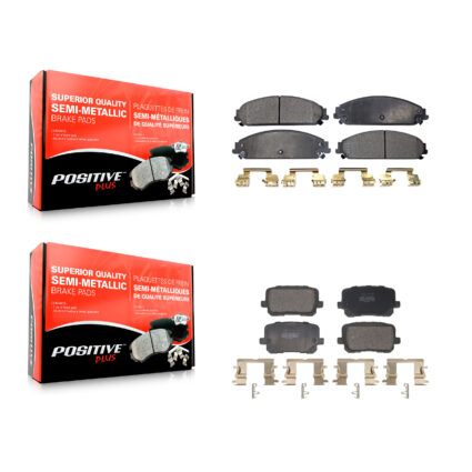 Front Rear Semi-Metallic Brake Pads Kit For Dodge Charger With 370mm Diameter Rotor KPF-100691