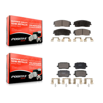 Front Rear Semi-Metallic Brake Pads Kit For Dodge Charger With 370mm Diameter Rotor KPF-100692