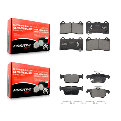 Front Rear Semi-Metallic Brake Pads Kit For 2021-2023 Ford Mustang Mach-E KPF-100699