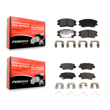 Front Rear Semi-Metallic Brake Pads Kit For 2020-2022 Kia Soul Turbocharged KPF-100701