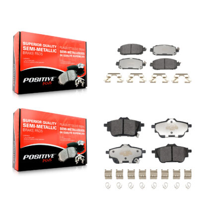 Front Rear Semi-Metallic Brake Pads Kit For 2020-2023 Nissan Sentra Disc rear brakes KPF-100730