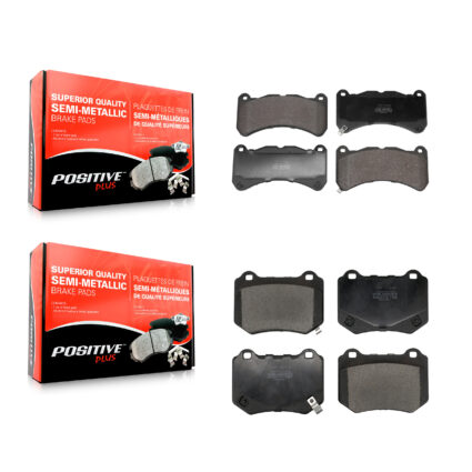 Front Rear Semi-Metallic Brake Pads Kit For 2018-2021 Subaru WRX STI KPF-100738