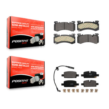 Front Rear Semi-Metallic Brake Pads Kit For Chevrolet Tahoe GMC Yukon KPF-100742