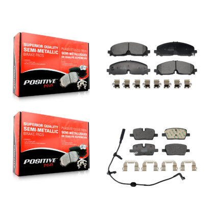 Front Rear Semi-Metallic Brake Pads Kit For Chevrolet Traverse Blazer Cadillac GMC Acadia KPF-100745
