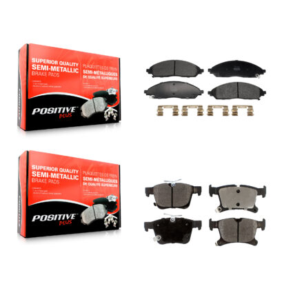 Front Rear Semi-Metallic Brake Pads Kit For 2020-2023 Chrysler Pacifica AWD KPF-100750