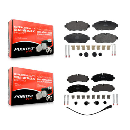 Front Rear Semi-Metallic Brake Pads Kit For Ford Transit-350 HD AWD KPF-100761