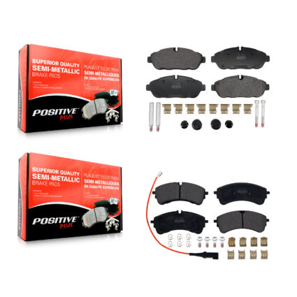 Front Rear Semi-Metallic Brake Pads Kit For Ford Transit-250 Transit-150 Transit-350 HD KPF-100762