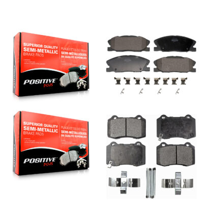 Front Rear Semi-Metallic Brake Pads Kit For Dodge Charger With 370mm Diameter Rotor KPF-100763
