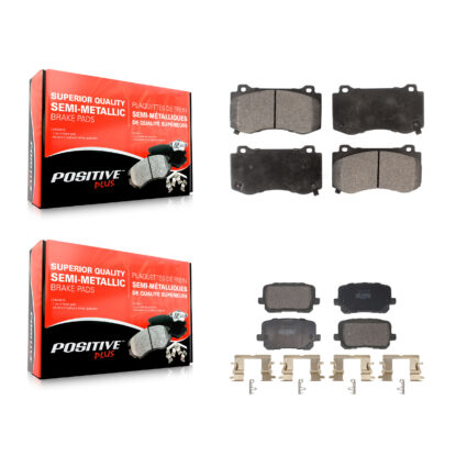 Front Rear Semi-Metallic Brake Pads Kit For Dodge Charger With 370mm Diameter Rotor KPF-100764