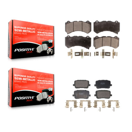 Front Rear Semi-Metallic Brake Pads Kit For Dodge Charger With 370mm Diameter Rotor KPF-100765