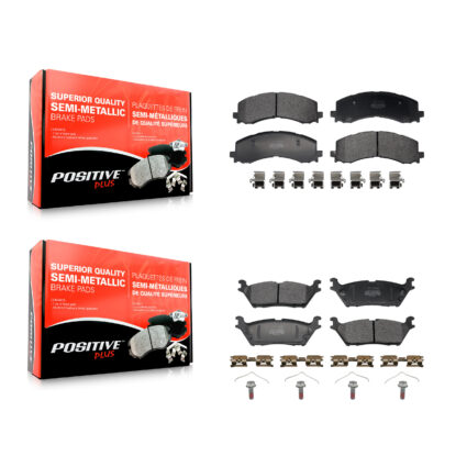 Front Rear Semi-Metallic Brake Pad Kit For Ford Bronco F-150 Lightning Expedition Lincoln KPF-100776