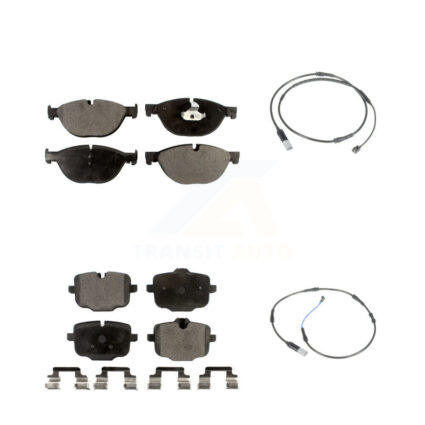 Front Rear Semi-Metallic Brake Pads & Wear Sensor Kit For BMW 650i xDrive Gran Coupe 550i KPW-100011