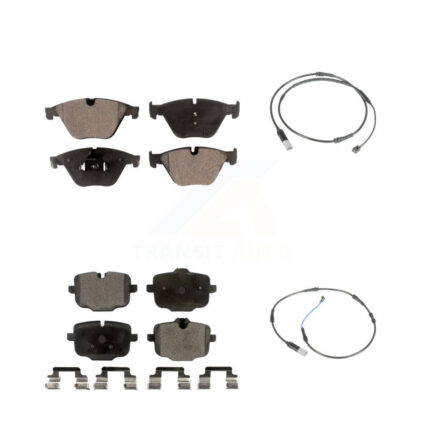Front Rear Semi-Metallic Brake Pads & Wear Sensor Kit For BMW 535i 640i Gran Coupe xDrive KPW-100014