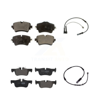 Front Rear Semi-Metallic Disc Brake Pads And Wear Sensors Kit For Mini Cooper Clubman KPW-100018