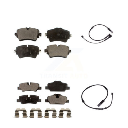Front Rear Semi-Metallic Disc Brake Pads And Wear Sensors Kit For Mini Cooper KPW-100028