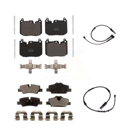 Front Rear Semi-Metallic Disc Brake Pads And Wear Sensors Kit For Mini Cooper KPW-100029