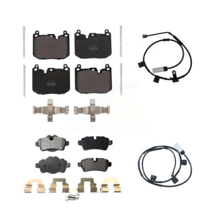 Front Rear Semi-Metallic Disc Brake Pads And Wear Sensors Kit For Mini Cooper KPW-100030