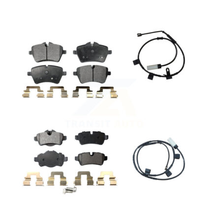 Front Rear Semi-Metallic Disc Brake Pads And Wear Sensors Kit For Mini Cooper 1.6L KPW-100031