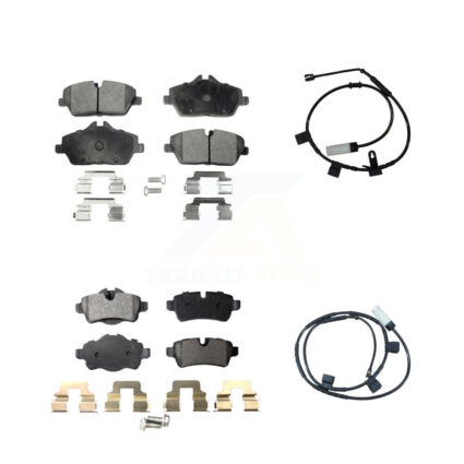 Front Rear Semi-Metallic Disc Brake Pads And Wear Sensors Kit For Mini Cooper 1.6L KPW-100032