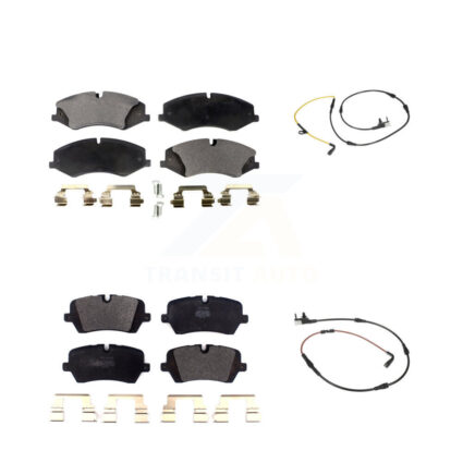Front Rear Semi-Metallic Brake Pad & Wear Sensor Kit For Land Rover Range Sport Discovery KPW-100051