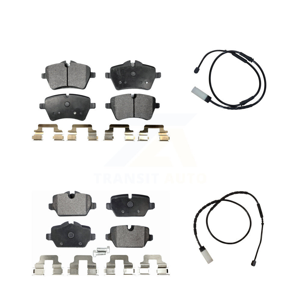 Front Rear Semi-Metallic Brake Pad And Wear Sensor Kit For Mini Cooper Countryman Paceman KPW-100069