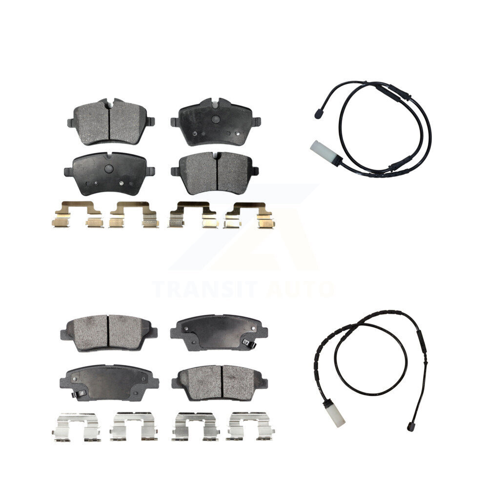 Front Rear Semi-Metallic Brake Pad And Wear Sensor Kit For Mini Cooper Countryman Paceman KPW-100070