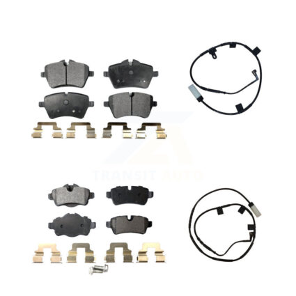 Front Rear Semi-Metallic Disc Brake Pads And Wear Sensors Kit For Mini Cooper KPW-100072