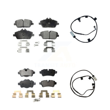 Front Rear Semi-Metallic Disc Brake Pads And Wear Sensors Kit For Mini Cooper KPW-100073