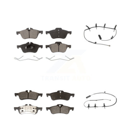Front Rear Semi-Metallic Disc Brake Pads And Wear Sensors Kit For Mini Cooper KPW-100075