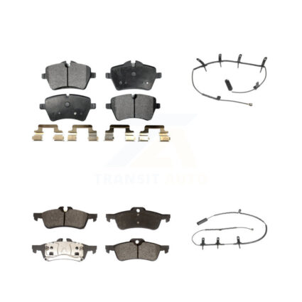 Front Rear Semi-Metallic Disc Brake Pads And Wear Sensors Kit For Mini Cooper KPW-100076