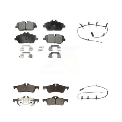 Front Rear Semi-Metallic Disc Brake Pads And Wear Sensors Kit For Mini Cooper KPW-100077