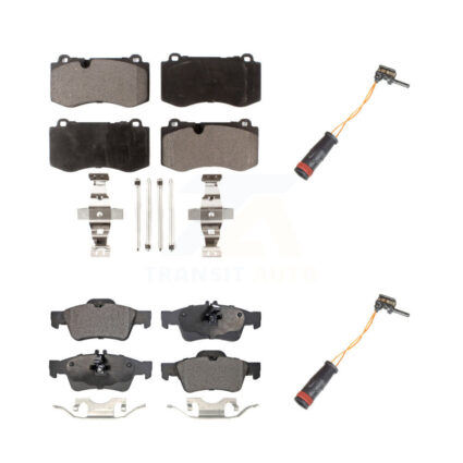 Front Rear Semi-Metallic Brake Pad Wear Sensor Kit For 2007-2008 Mercedes-Benz SL550 5.5L KPW-100080