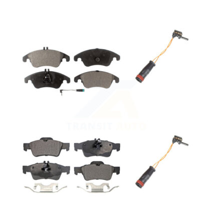 Front Rear Semi-Metallic Brake Pad Extra Wear Sensor Kit For Mercedes-Benz E350 E250 E400 KPW-100081