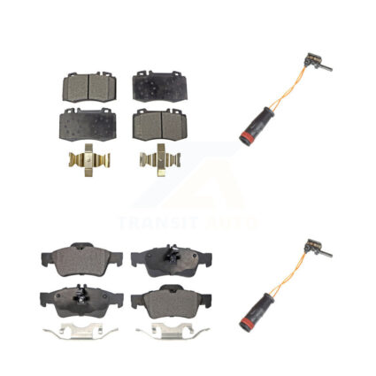 Front Rear Semi-Metallic Brake Pad And Wear Sensor Kit For Mercedes-Benz E350 SL500 SL550 KPW-100084