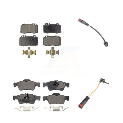 Front Rear Semi-Metallic Brake Pad Wear Sensor Kit For 2003-2006 Mercedes-Benz SL500 5.0L KPW-100085