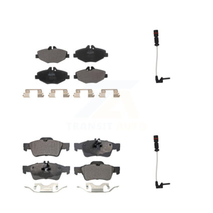 Front Rear Semi-Metallic Brake Pad Wear Sensor Kit For Mercedes-Benz E320 Sedan with 3.2L KPW-100090