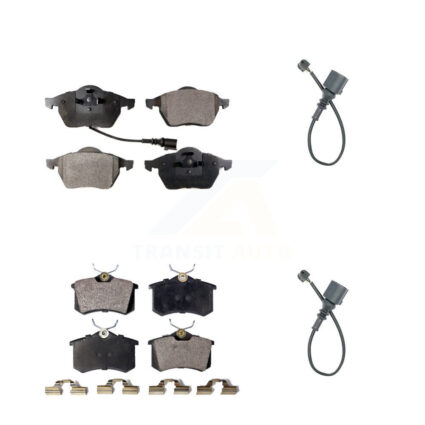 Front Rear Semi-Metallic Disc Brake Pads Extra Wear Sensor Kit For 2003-2006 Audi TT 1.8L KPW-100105