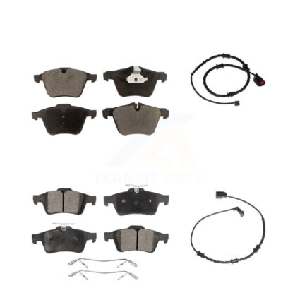 Front Rear Semi-Metallic Disc Brake Pads And Wear Sensors Kit For Jaguar XJ KPW-100109