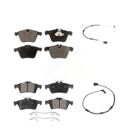 Front Rear Semi-Metallic Disc Brake Pads And Wear Sensors Kit For Jaguar XJ KPW-100110