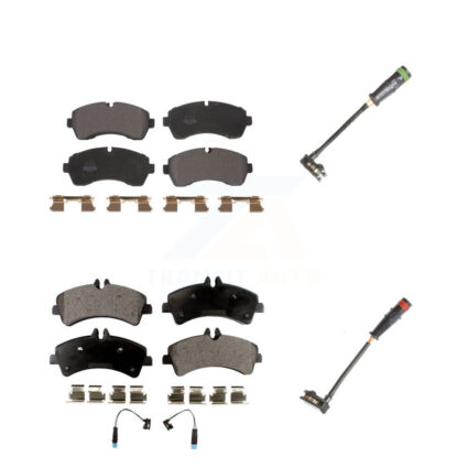 Front Rear Semi-Metallic Brake Pads Extra Wear Sensor Kit For Mercedes-Benz Sprinter 3500 KPW-100121