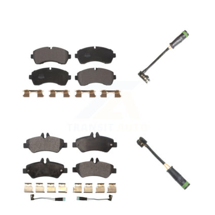 Front Rear Semi-Metallic Brake Pads Extra Wear Sensor Kit For Mercedes-Benz Sprinter 3500 KPW-100122