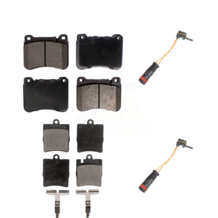 Front Rear Semi-Metallic Brake Pad And Wear Sensor Kit For Mercedes-Benz SLK350 C230 C320 KPW-100129