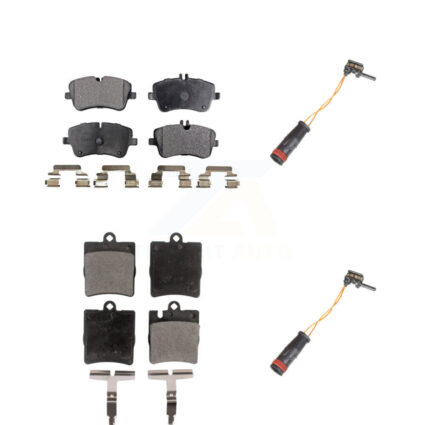 Front Rear Semi-Metallic Brake Pad And Wear Sensor Kit For Mercedes-Benz C280 C320 CLK320 KPW-100173