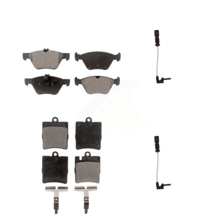 Front Rear Semi-Metallic Brake Pad And Wear Sensor Kit For Mercedes-Benz E320 CLK320 E430 KPW-100174
