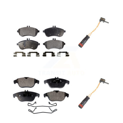 Front Rear Semi-Metallic Disc Brake Pads Wear Sensor Kit For Mercedes-Benz C300 C250 C230 KPW-100180